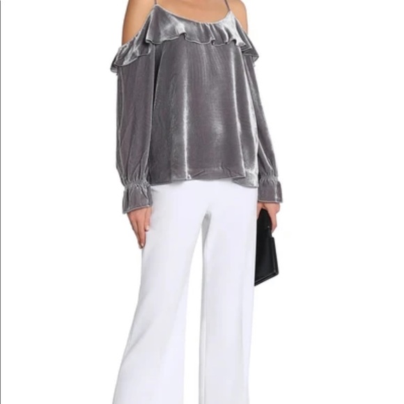Joie Alyse velvet cold shoulder top - Picture 4 of 7